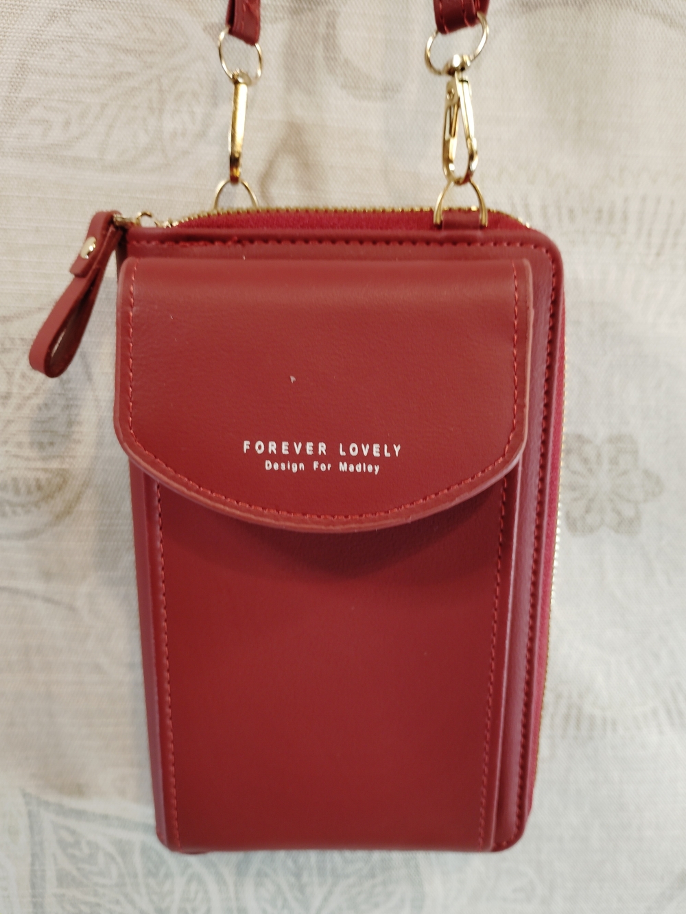 Forever Lovely Red Crossbody.    Wallet /Phone Pouch